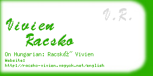 vivien racsko business card